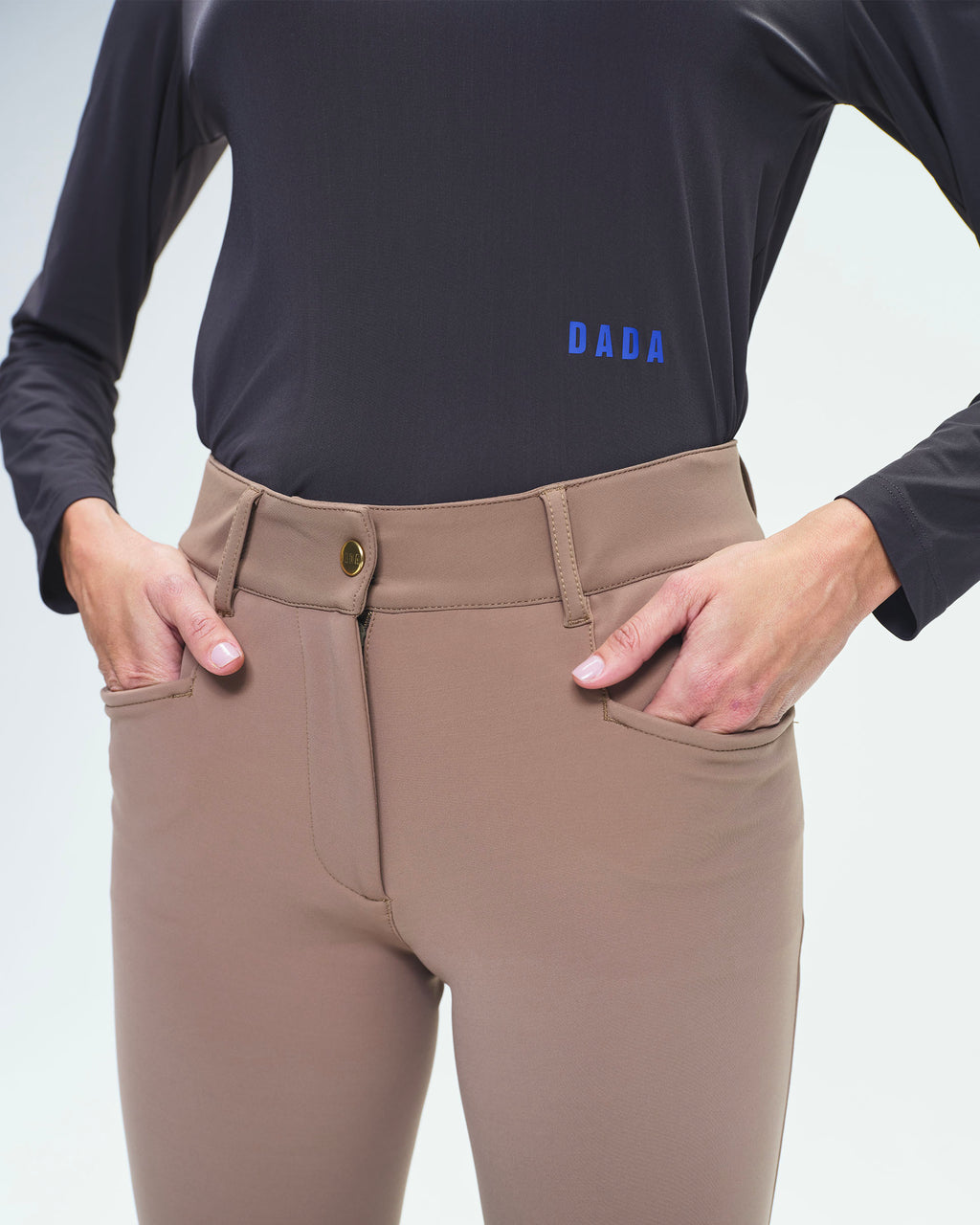 Gerry - Pantalon d'équitation chaud avec grip Moka