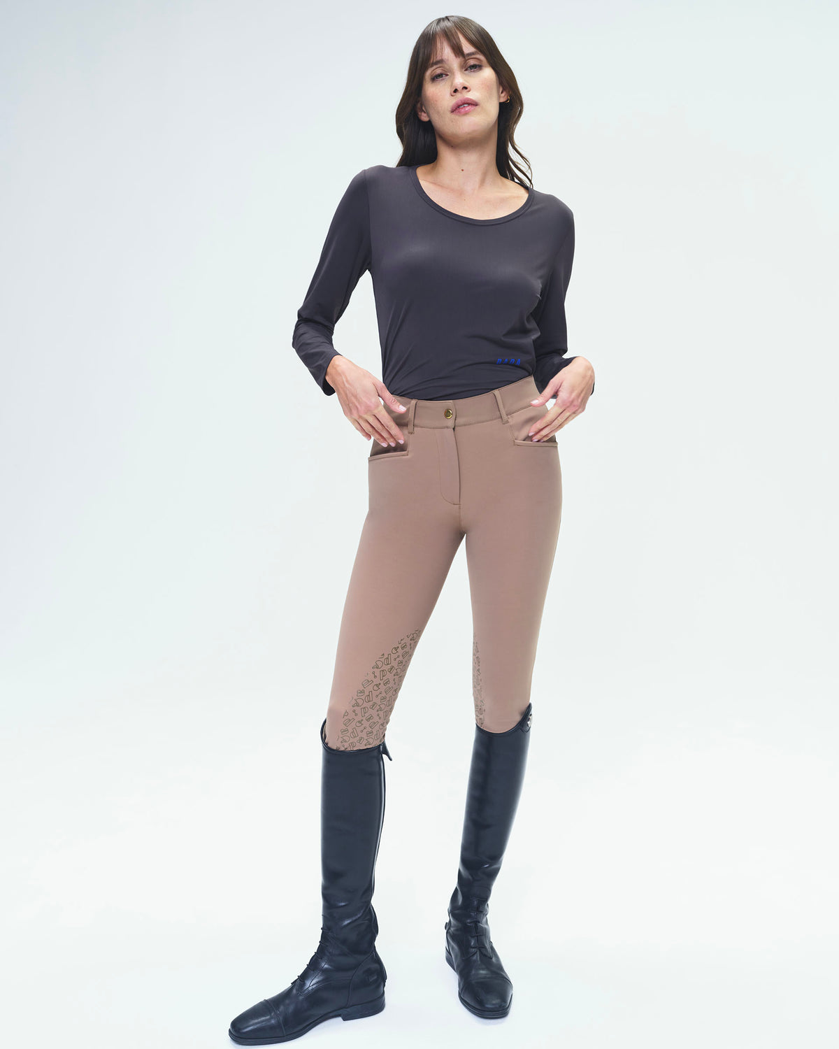 Gerry - Pantalon d'équitation chaud avec grip Moka