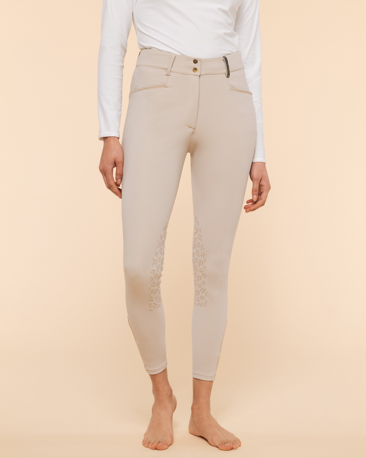 Giovani Grip - Pantalon d'équitation galbant avec grip Beige