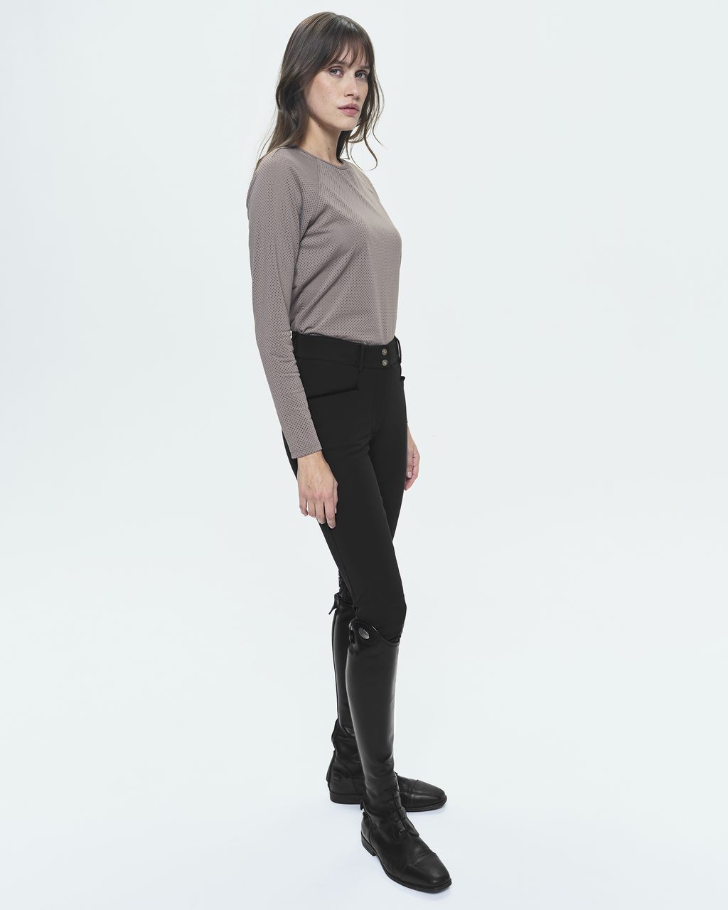 Giovani Grip - Figure-Flattering Riding Pants with Grip, Black