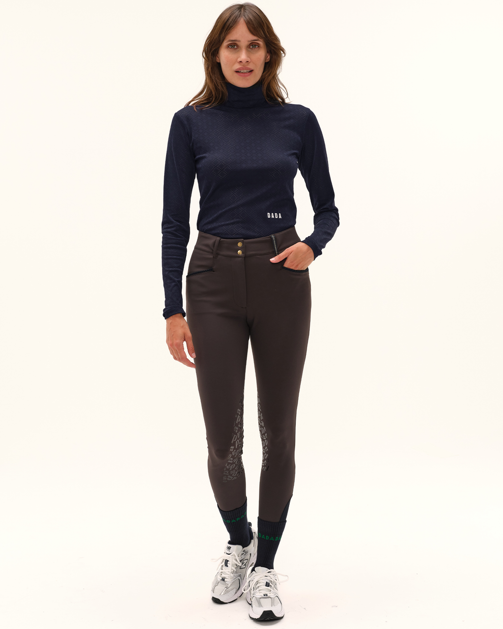 Giovani Grip - Pantalon d'équitation galbant avec grip Terre brûlée