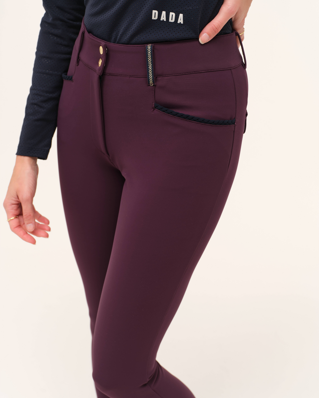 Giovani Grip - Sculpting Riding Breeches with Dark Muscat Grip