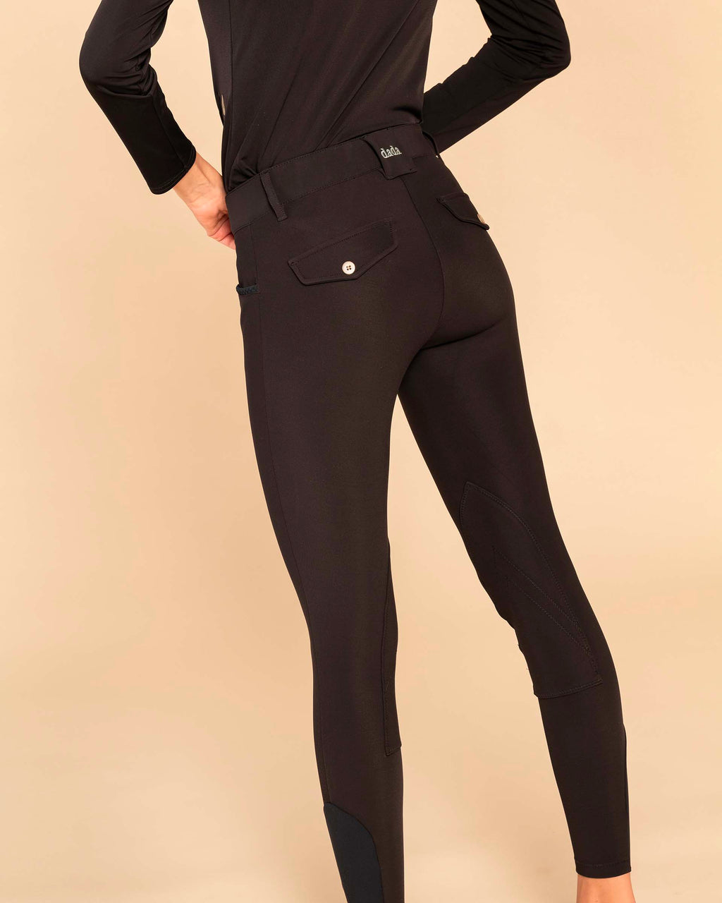 Giovani Winter - Black Fleece-Lined Riding Pants