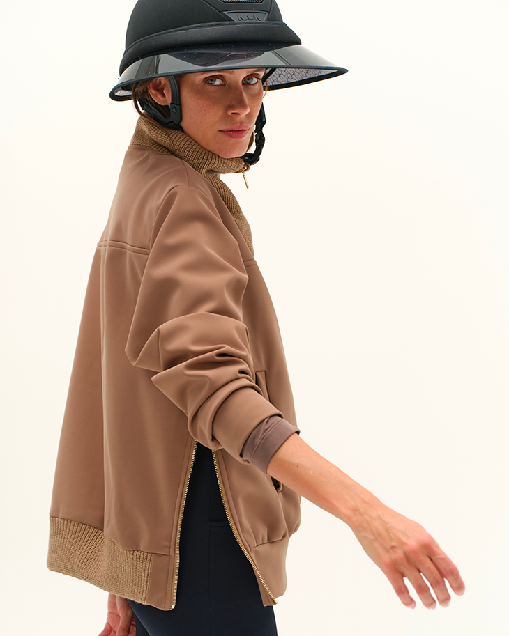 Urvoso - Blouson d'équitation coupe camionneur Moka