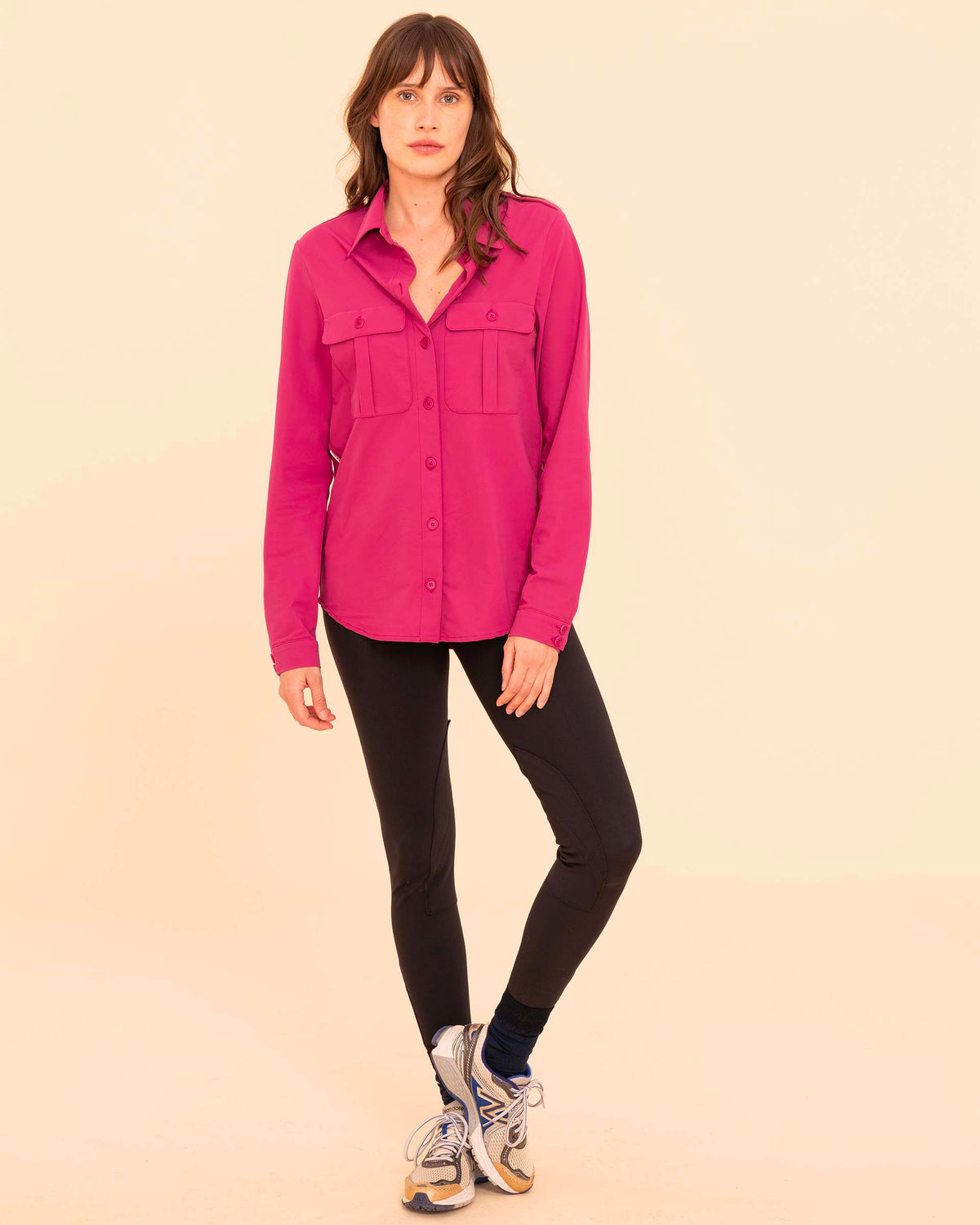 Hattina – Fluid Technical Riding Shirt, Raspberry