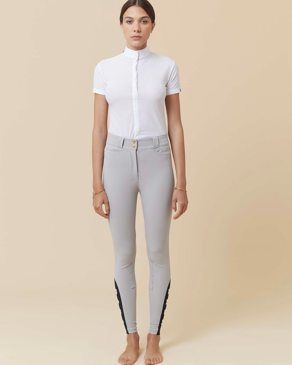 Helios - White Equestrian Competition Polo Shirt