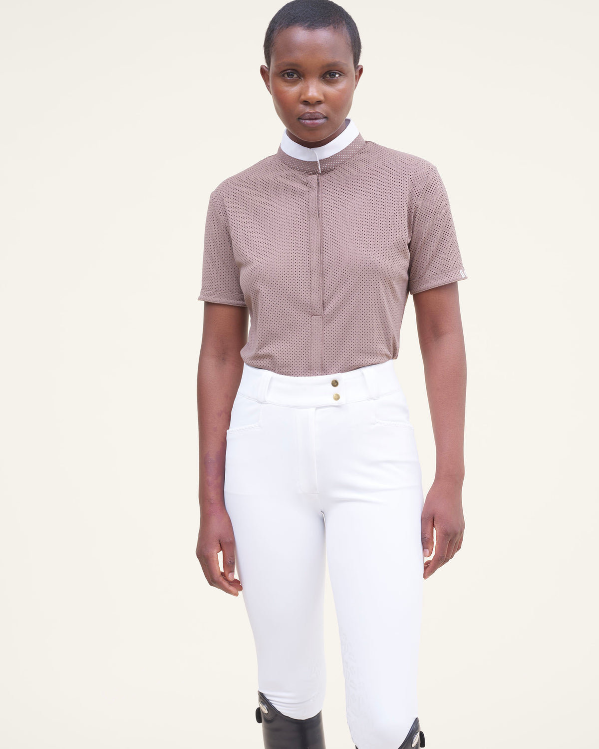 Helios - Glacé Brown Equestrian Competition Polo Shirt