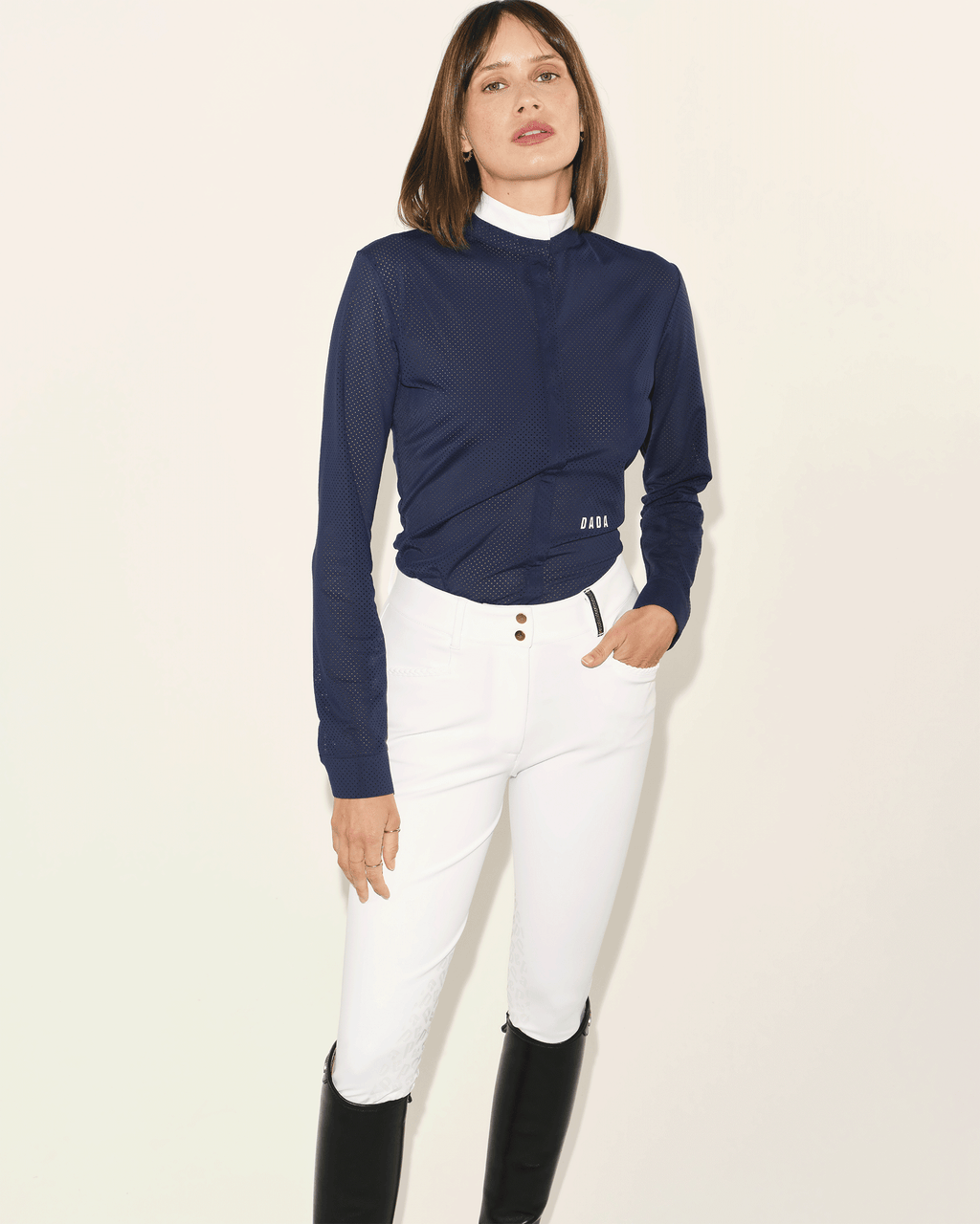 Helios ML - Dark Baltic Long-Sleeve Equestrian Competition Polo