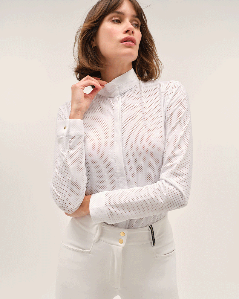 Helios ML - Polo de concours d'équitation manches longues