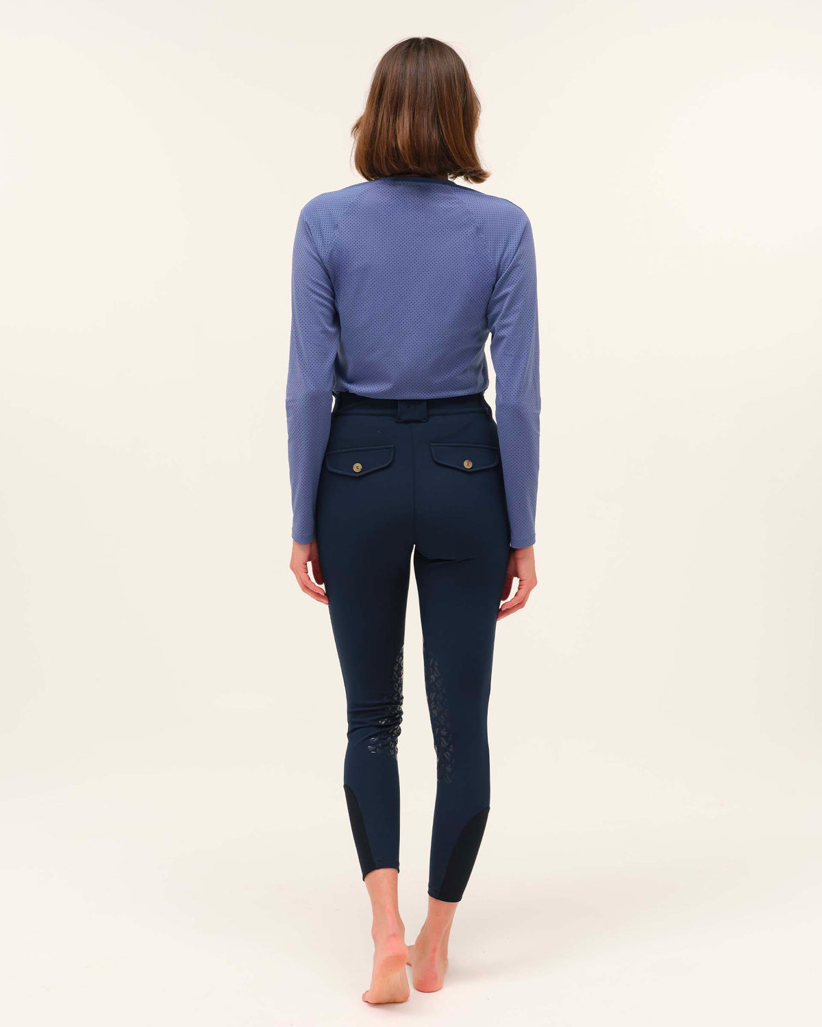 Jazz - Long-sleeved micro-perforated technical riding T-shirt, storm blue