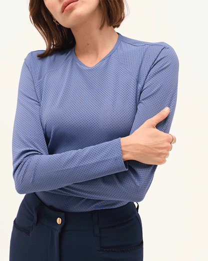Jazz - T-shirt technique d'équitation manches longues microperforé