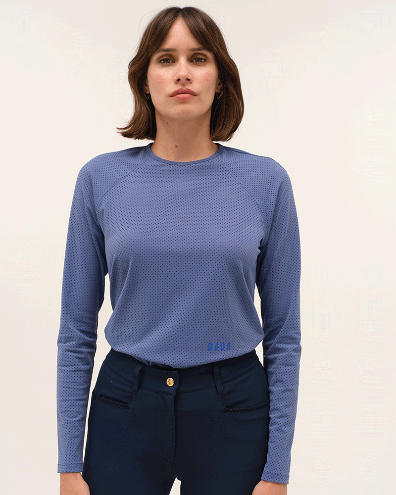 Jazz - T-shirt technique d'équitation manches longues microperforé