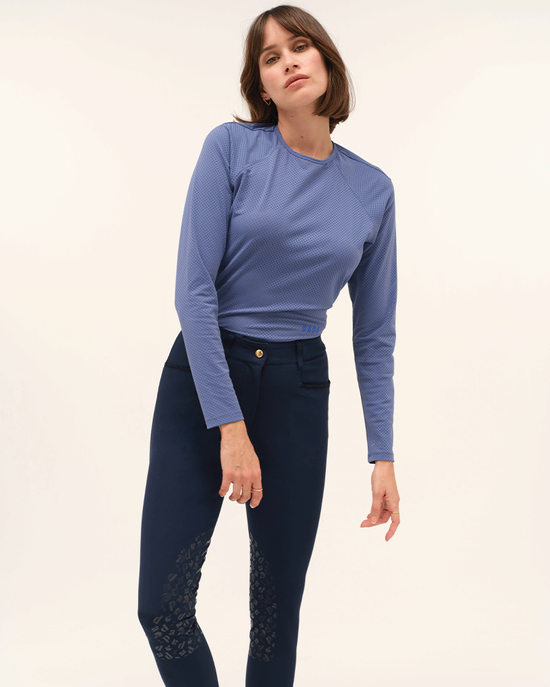 Jazz - T-shirt technique d'équitation manches longues microperforé