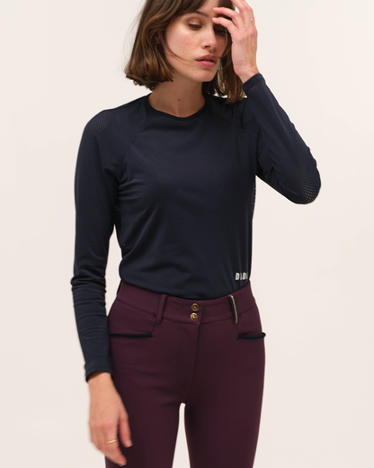 Jazz - T-shirt technique d'équitation manches longues microperforé