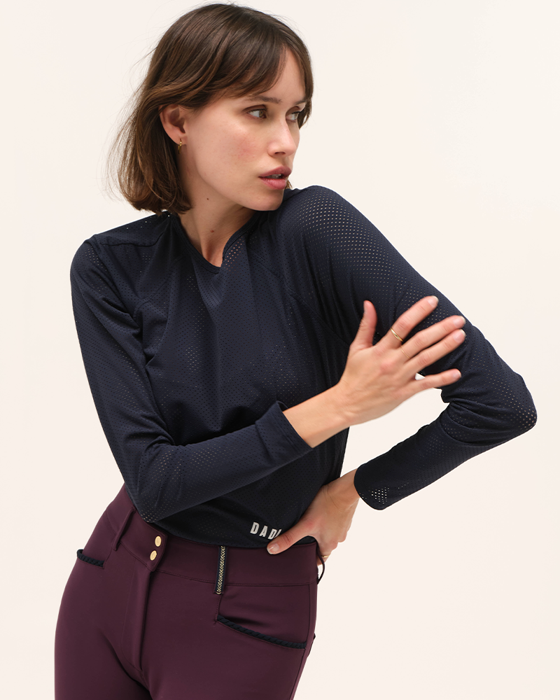 Jazz - T-shirt technique d'équitation manches longues microperforé