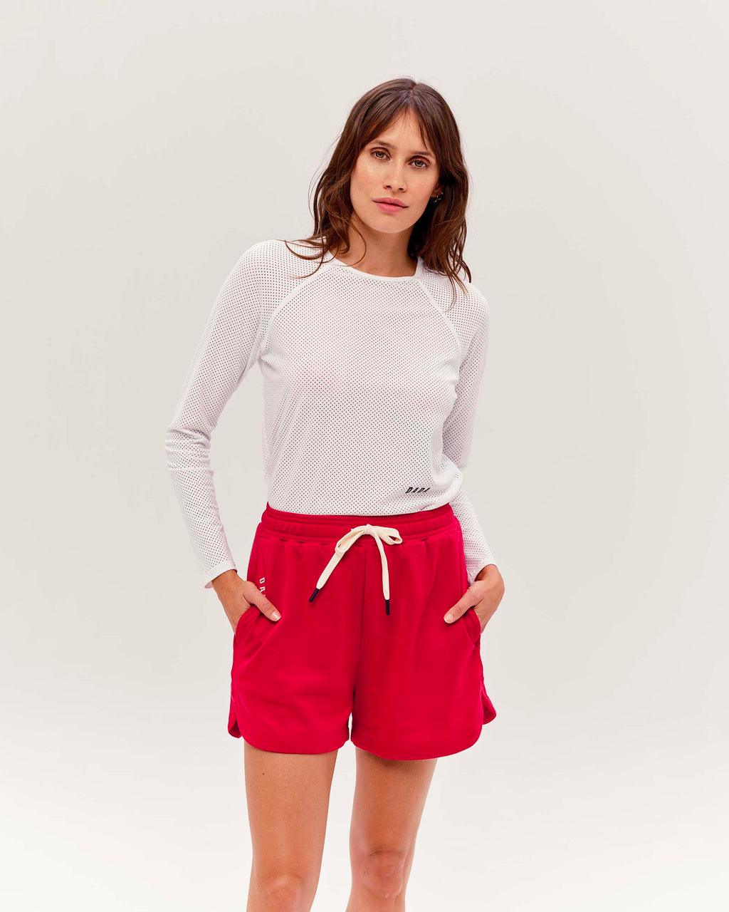 Jazz - White Microperforated Long-Sleeve Technical Riding T-Shirt