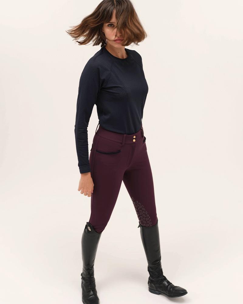 Jazz - T-shirt technique d'équitation manches longues microperforé