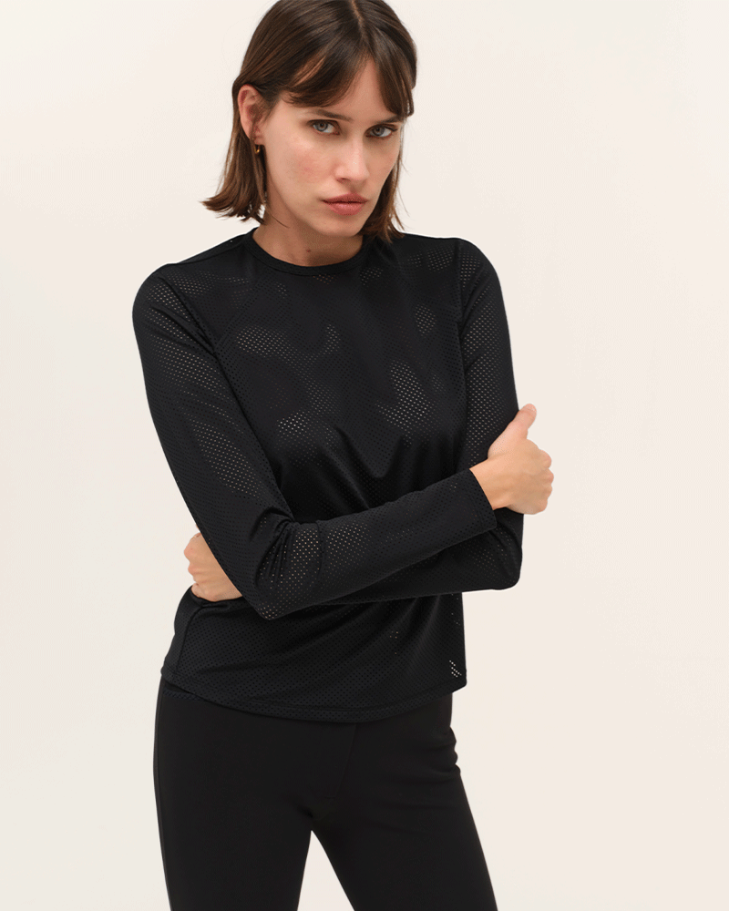 Jazz - T-shirt technique d'équitation manches longues microperforé