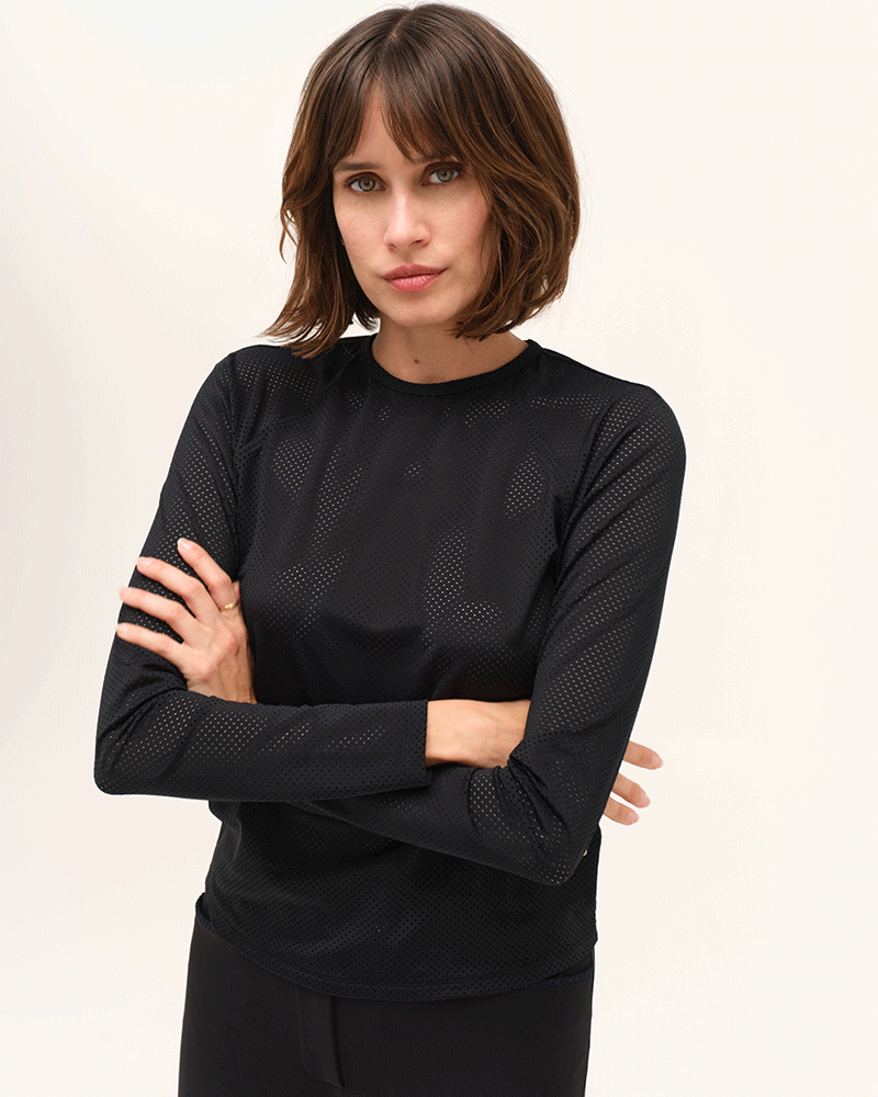 Jazz - T-shirt technique d'équitation manches longues microperforé