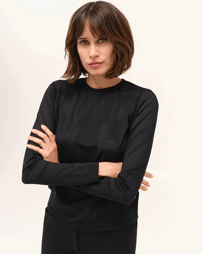 Jazz - T-shirt technique d'équitation manches longues microperforé