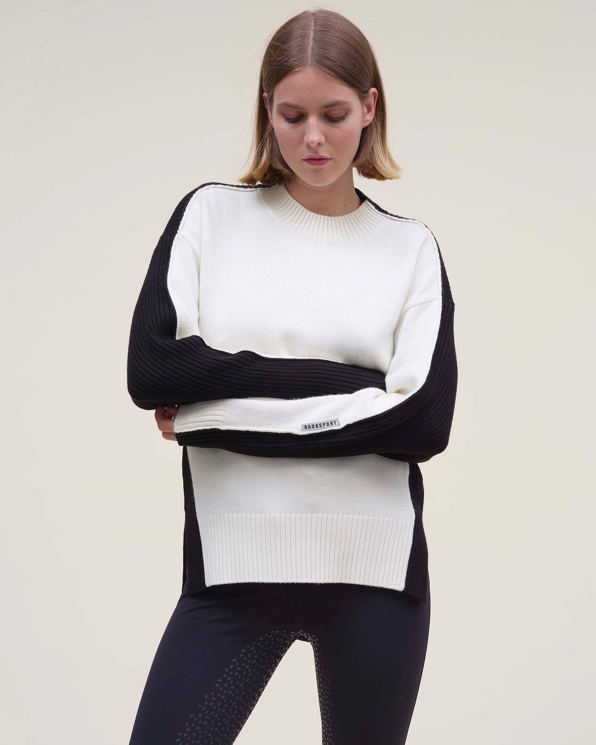 Jiminy - Pull en maille Noir & Craie