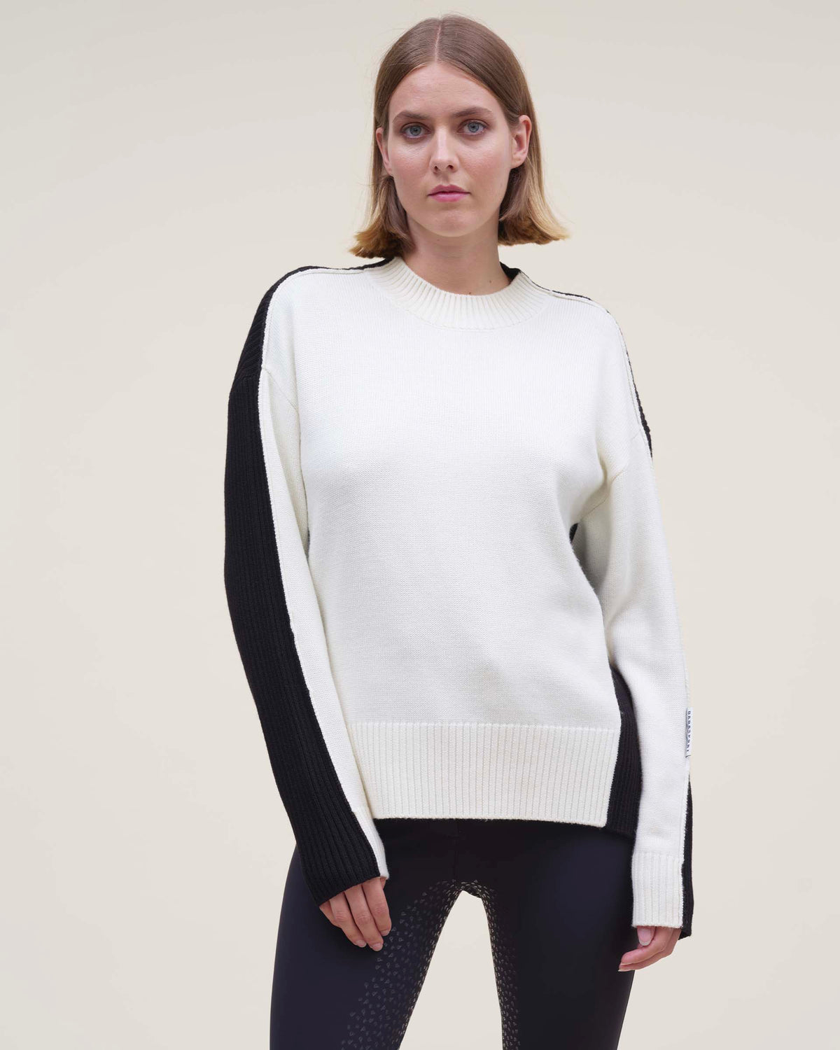 Jiminy - Pull en maille Noir & Craie