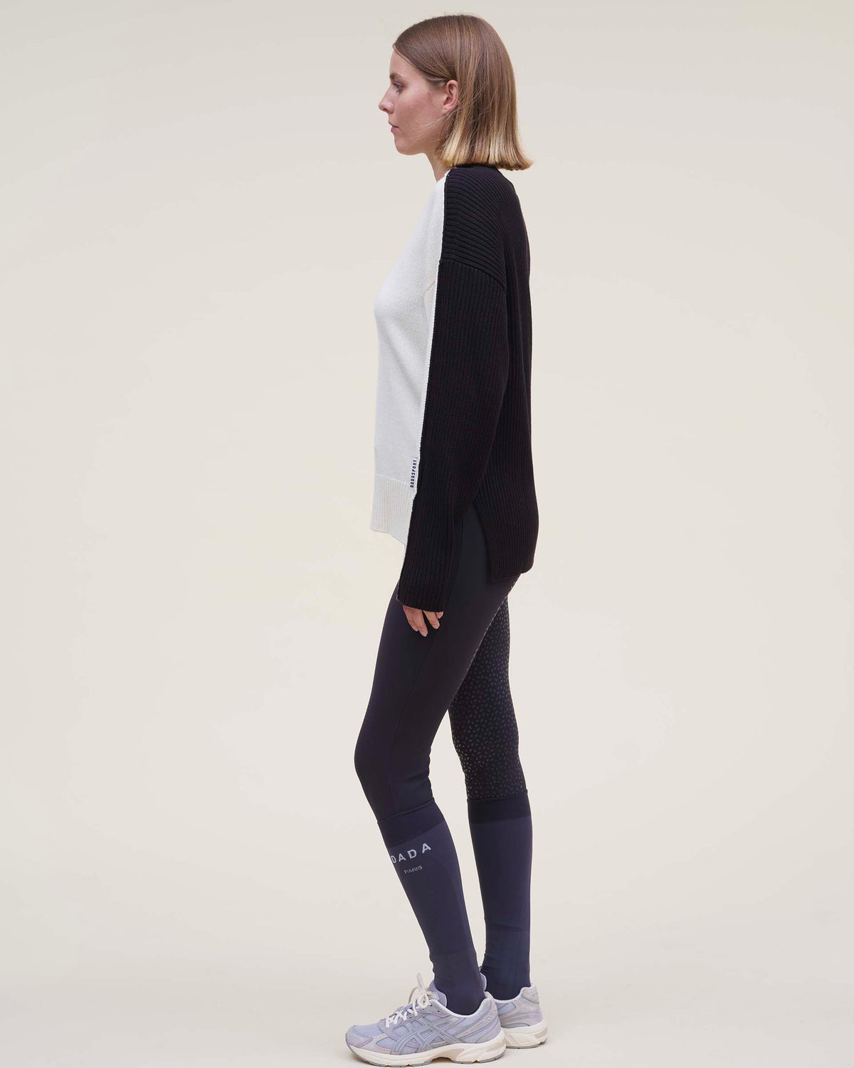 Jiminy - Pull en maille Noir & Craie