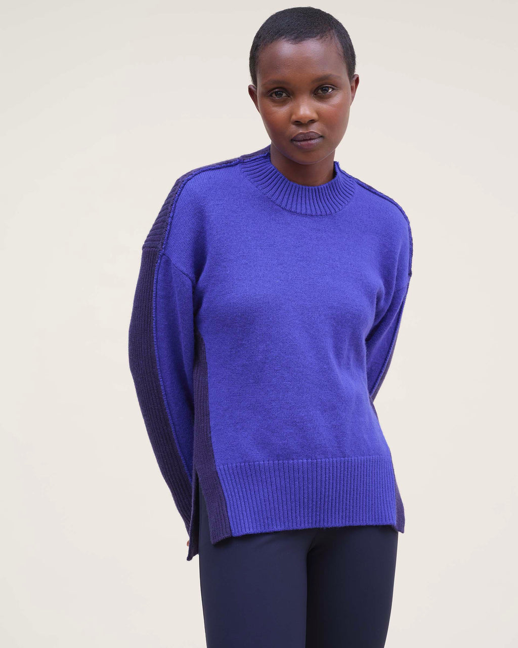Jiminy - Navy & Majorelle Knit Sweater
