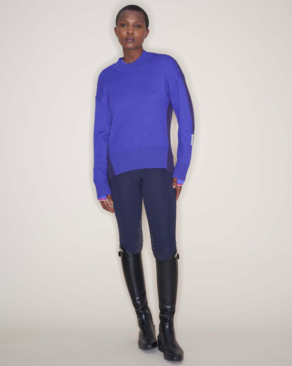 Jiminy - Navy & Majorelle Knit Sweater