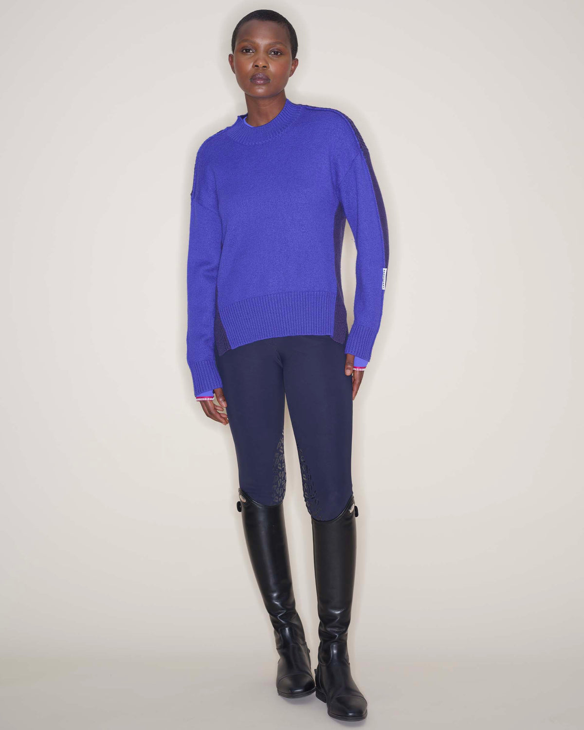 Jiminy - Navy & Majorelle Knit Sweater