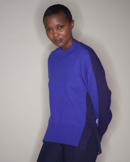 Jiminy - Pull en maille Marine & Majorelle
