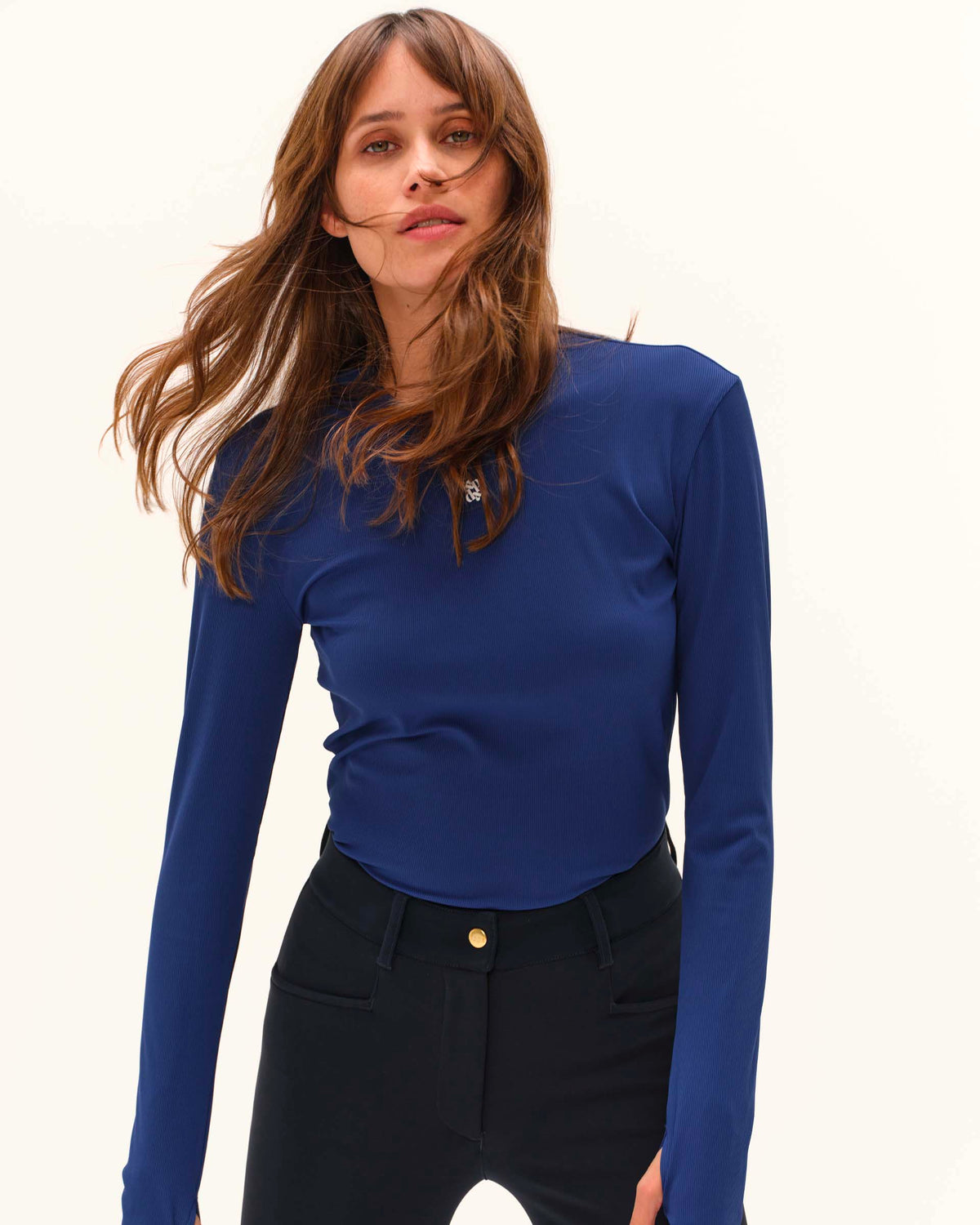 Kira - Dark Baltic Long-Sleeve Technical Riding T-Shirt