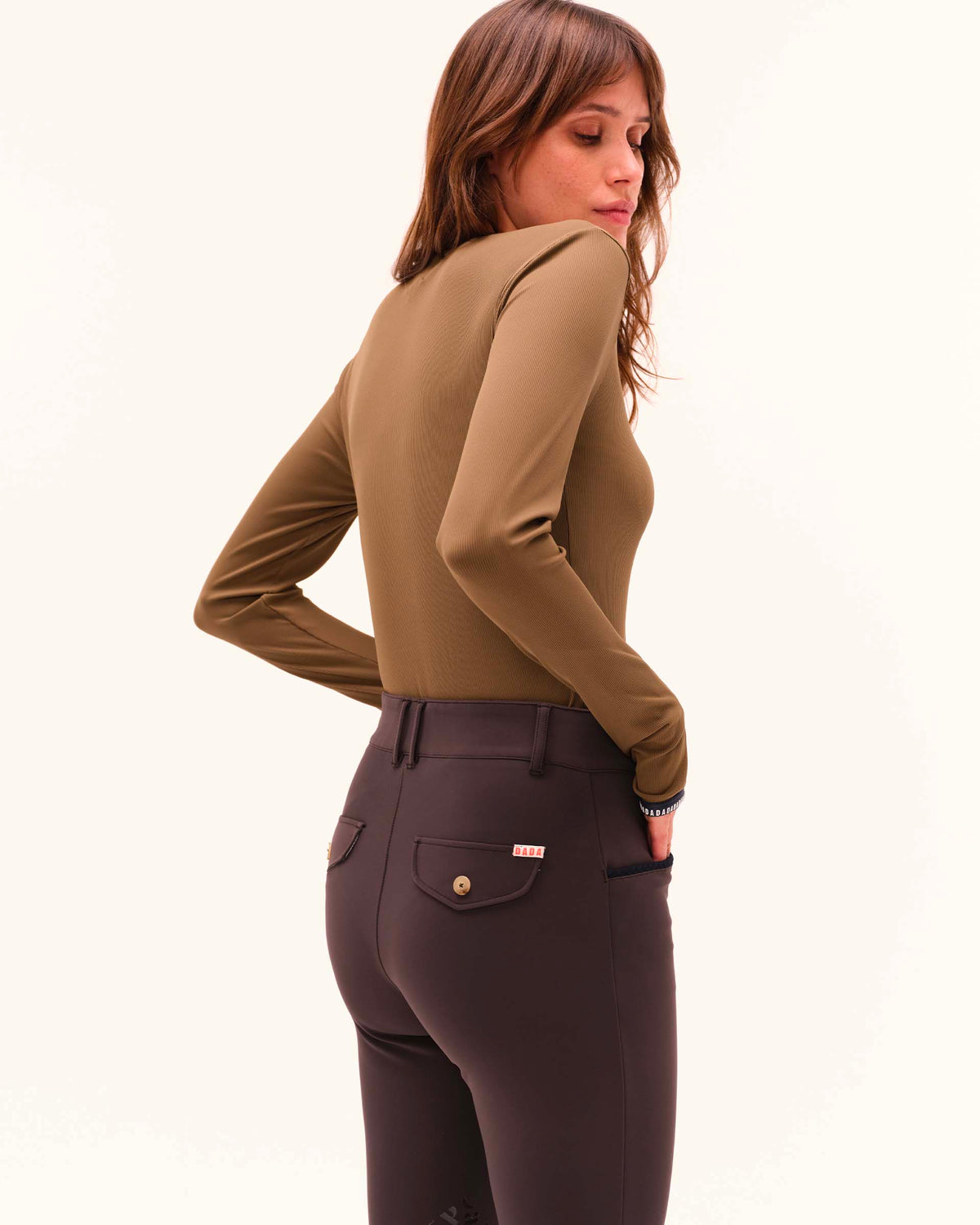 Kira – Green Bronze Long-Sleeved Technical Riding T-Shirt