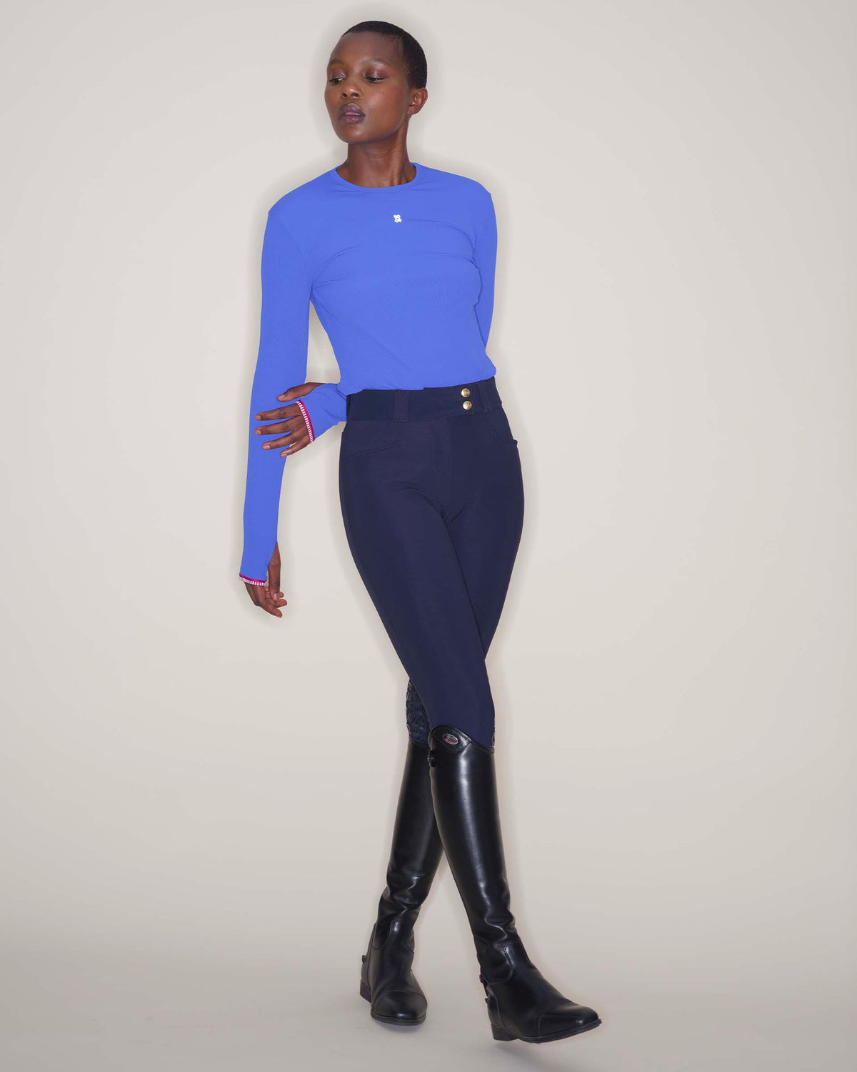 Kira - Majorelle Long-Sleeved Technical Riding T-Shirt