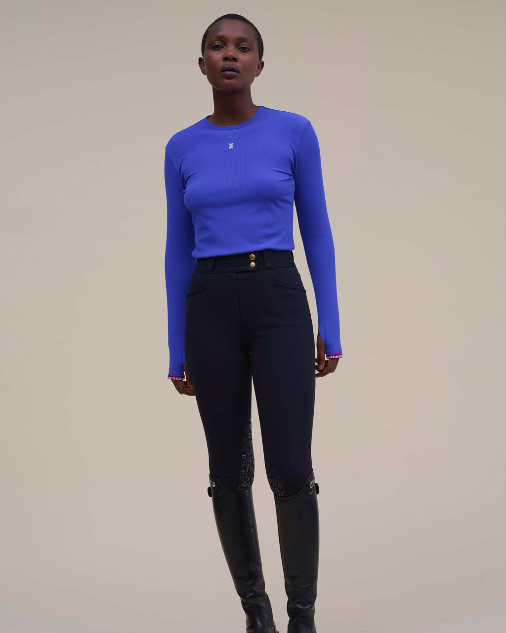Kira - Majorelle Long-Sleeved Technical Riding T-Shirt