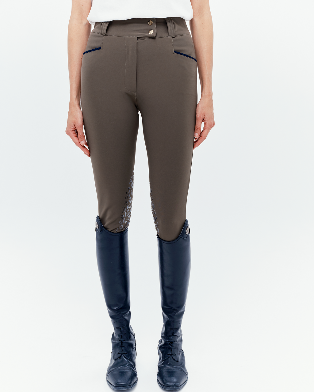Kit New - Pantalon d'équitation galbant avec grip Dark Olive