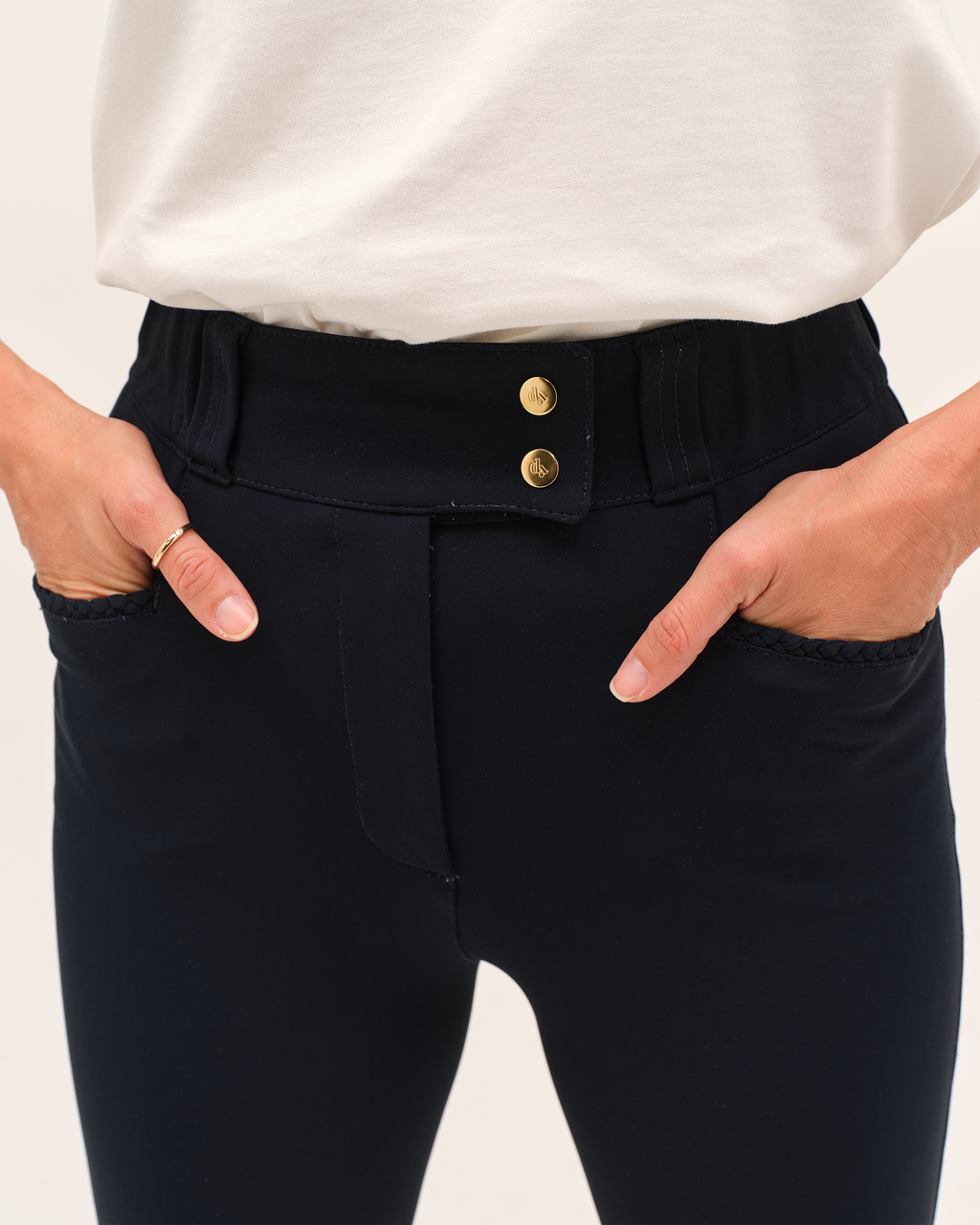 Kit New - Sculpting Riding Breeches with Navy Grip
