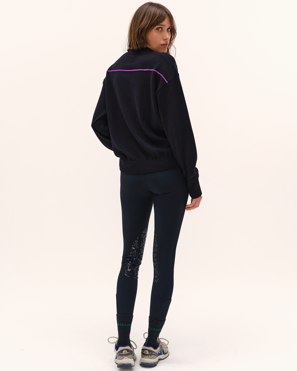 Merlin - Pull en laine pour l'équitation Marine