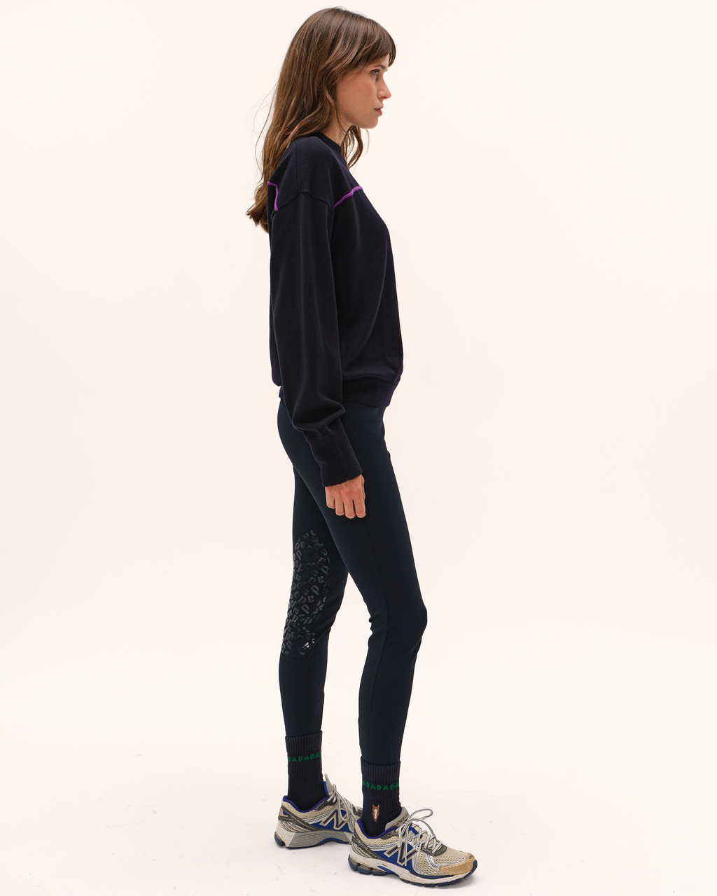 Merlin - Pull en laine pour l'équitation Marine