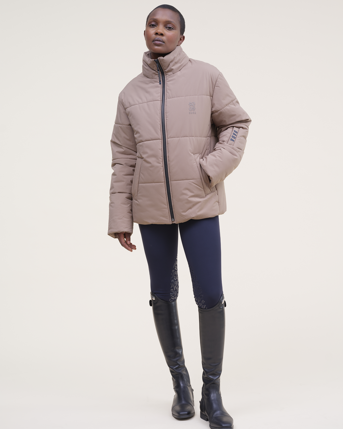 New King - Unisex Mocha Riding Puffer Jacket