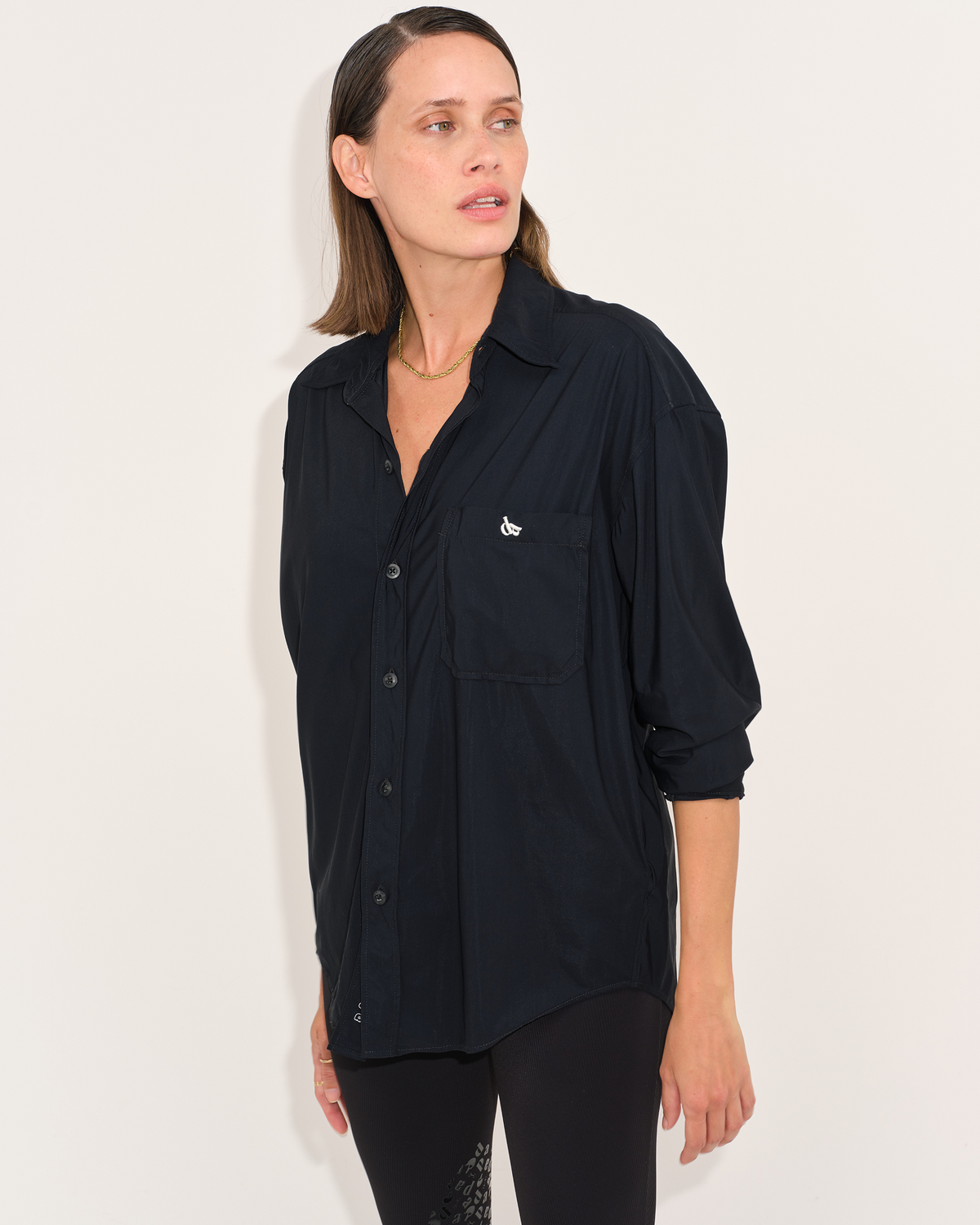 Olga - Chemise fluide et légère pour l'équitation Noir