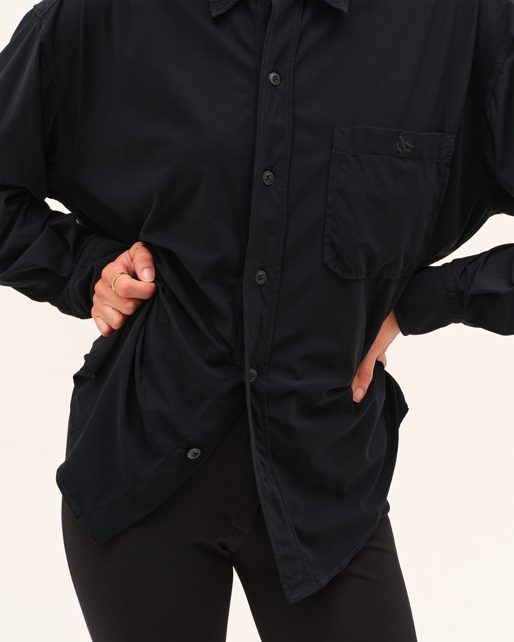 Olga - Chemise fluide et légère pour l'équitation Noir