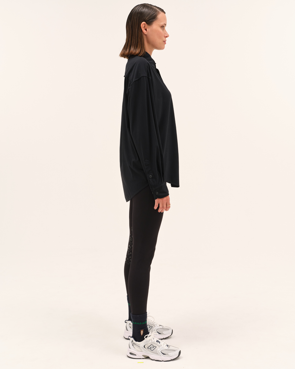 Olga - Chemise fluide et légère pour l'équitation Noir