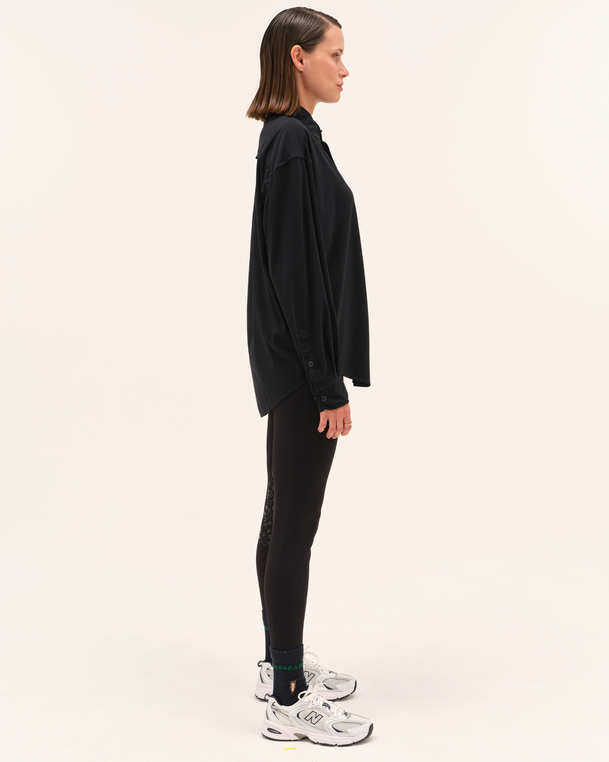 Olga - Chemise fluide et légère pour l'équitation Noir