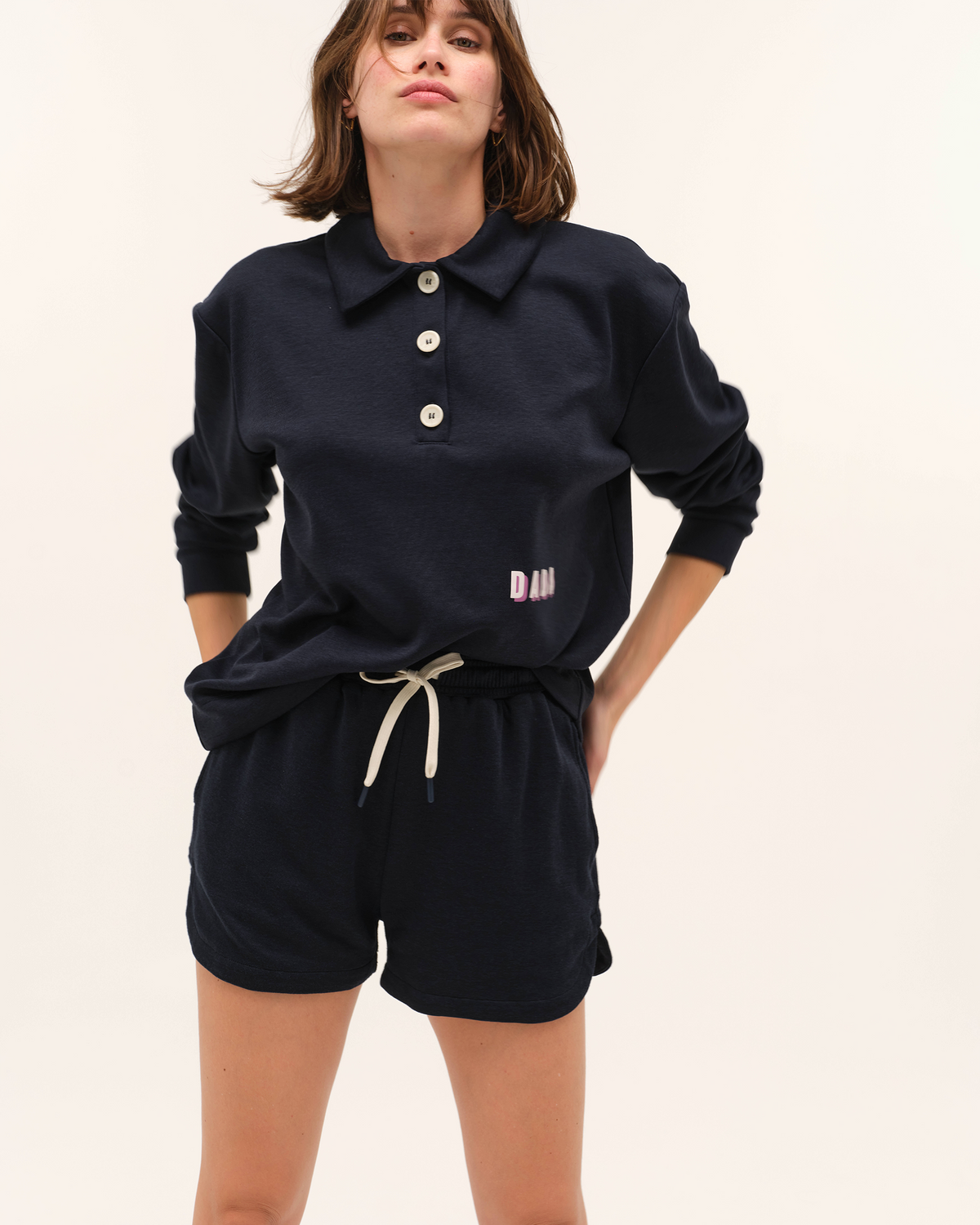 Oscar - Short en coton très doux Marine