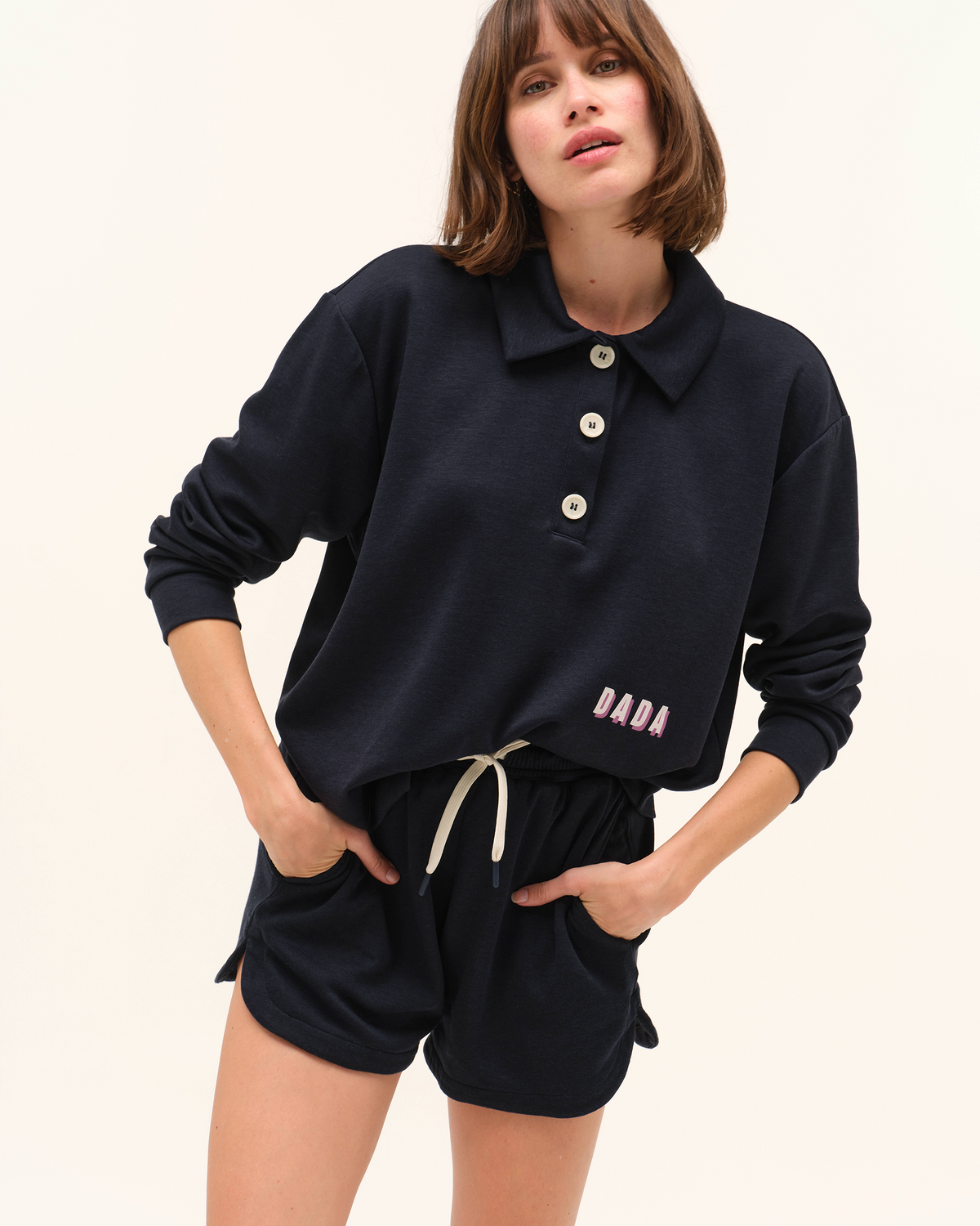 Oscar - Short en coton très doux Marine