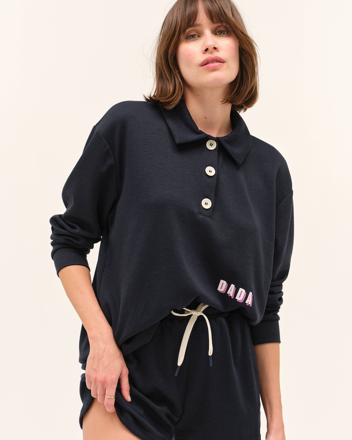 Oscar - Short en coton très doux Marine