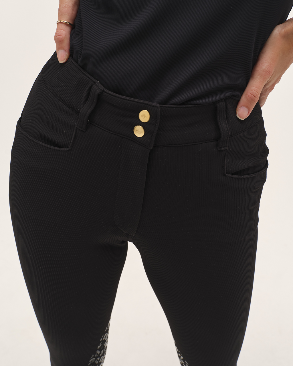 Sagaro - Black 80s Riding Pants