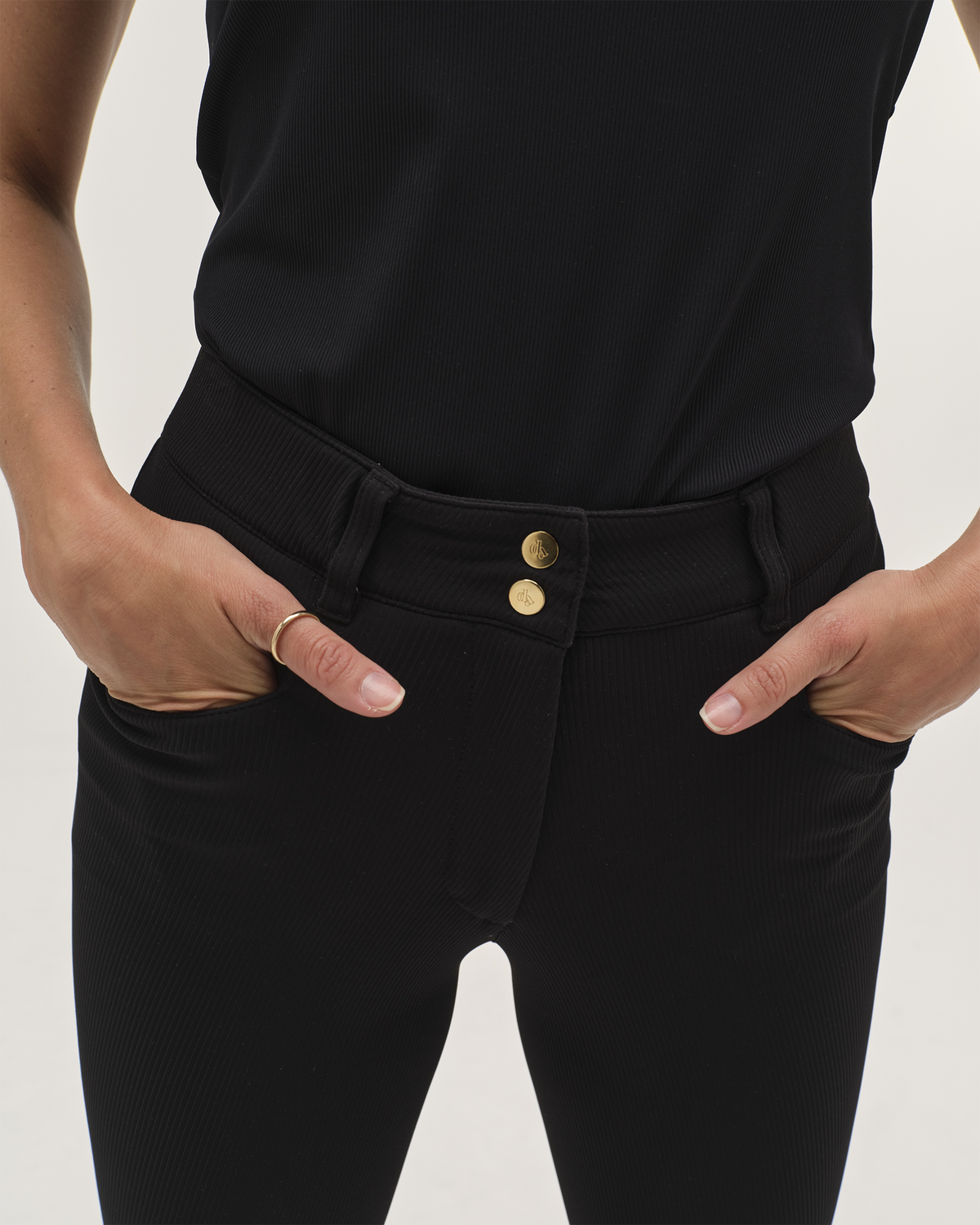 Sagaro - Black 80s Riding Pants