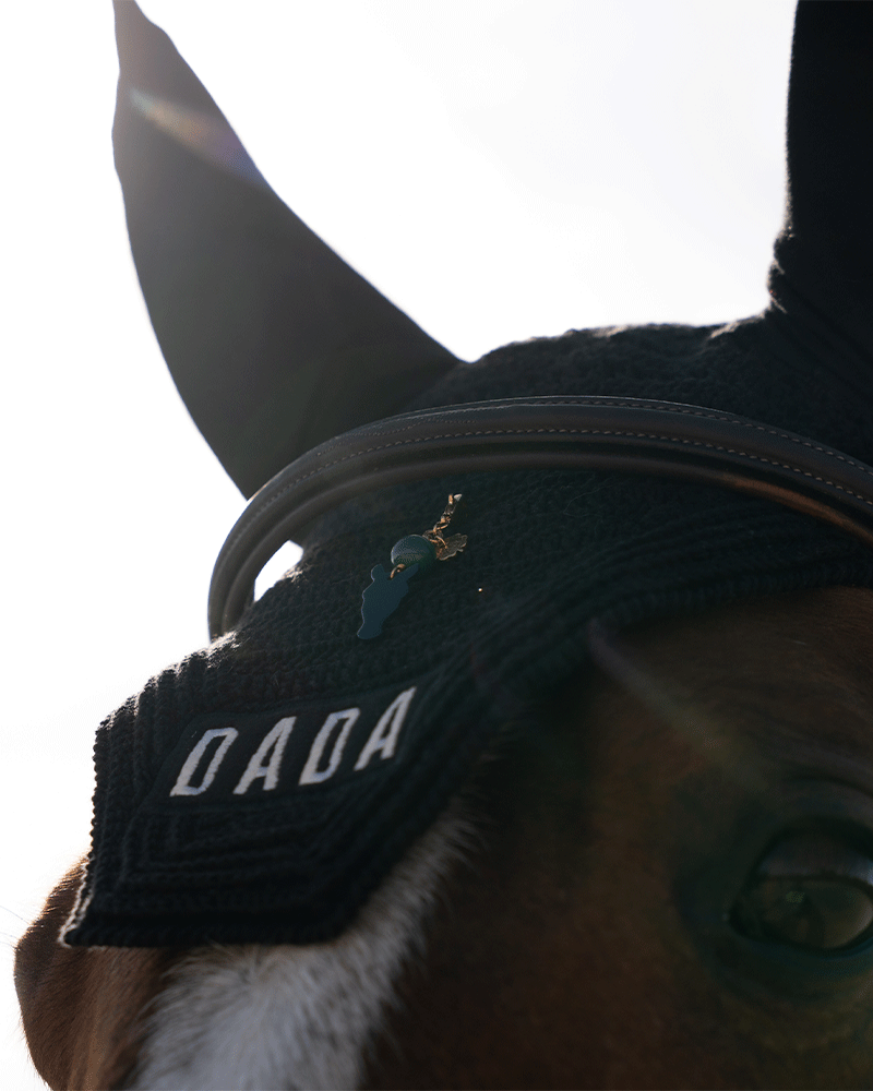 Horse charm enhanced by a malachite